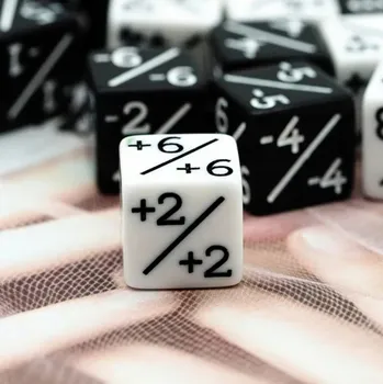 Příslušenství k deskovým hrám Kostka 1 ks D6 K6 Counter Dice Pryskyřice Bílá RPG D&D MTG Magic: The Gathering