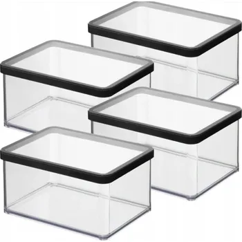 Dóza na potraviny ROTHO SADA 4 DÓZ NA POTRAVINY, S YPKÉ SUROVINY 2,25L ČERNÁ LOFT