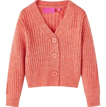 Chlapecký svetr vidaXL Dětský pletený cardigan středně růžový 128 [14960]