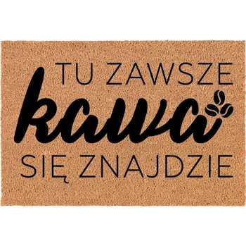 Rohožka KOKOSOVÁ VSTUPNÍ ROHOŽKA DO DOMU | VESELÝ DÁREK KÁVA SE NAJDE