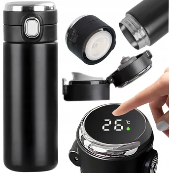 Termoska TERMOHRNEK TERMOSKA NA KÁVU S NÁUSTKEM 420ML LCD displej TĚSNÝ