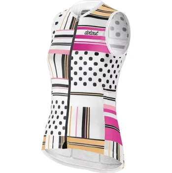 cyklistický dres Dotout Dámský dres bez rukávů Dotout Square white velikost S