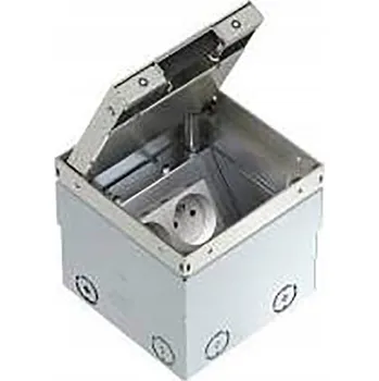 Elektroinstalační krabice Podlahová krabice kompletní 2x zásuvky M45 VDE NF