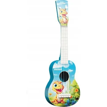 Hudební nástroj pro děti UKULELE KYTARA PRO DĚTI HUDEBNÍ NÁSTROJ HRAČKA STRUNY 3111E-MODRÁ