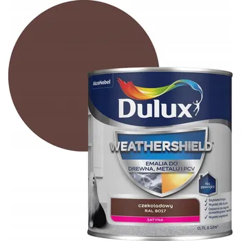 univerzální barva Dulux Weathershield email na dřevo, kov a PVC čokoládová RAL 8017 0,7l