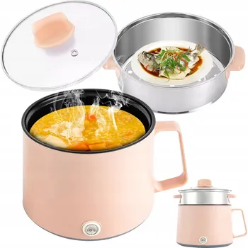 Hrnec HRNEC NA VAŘENÍ RÝŽE ZELENINY RÝŽOVAR PŘENOSNÝ CESTOVNÍ HRNEC 1.7L 600W