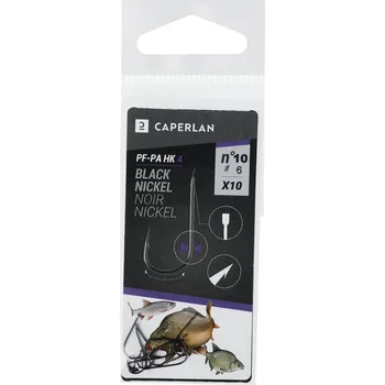 Rybářský háček CAPERLAN Jednoháček bez návazce na rybolov na plavanou Simple Black Nickel HK 4 10 ks 18