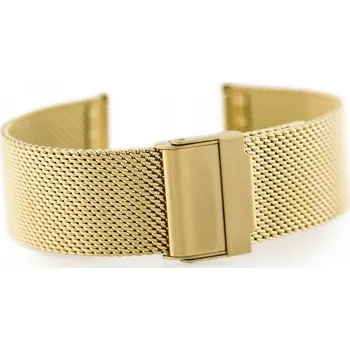 Hodinky Náramek 302G - pletený vzor HQ - zlatý - 20 mm