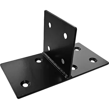 Tesařské kování Trámová spojka pergolová, tvar T, 115 mm, černá