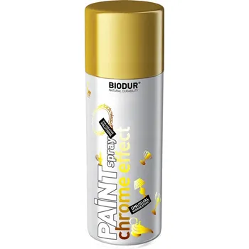 Barva ve spreji Zlatý chrom ve spreji Chrome Gold 400 ml BIODUR metalický lesk ve spreji