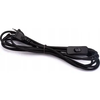 Napájecí kabel Kabel v opletu se zástrčkou 2m černý