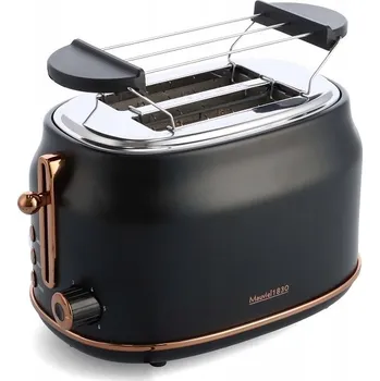 Topinkovač Toustovač topinkovač na chleba černý měděný moderní design pro 2 tousty