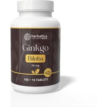 Přípravek na podporu paměti a spánku Ginkgo biloba 60 mg - 110 tablet - Herbatica