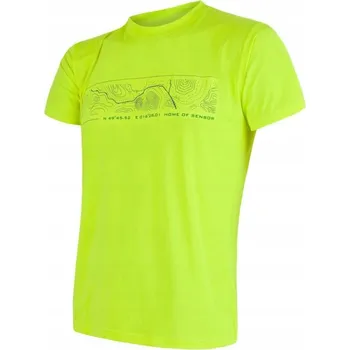 Běžecké oblečení Sensor Tričko Coolmax Fresh PT GPS pánské krátké žluté reflexní S