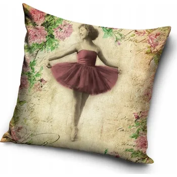 Povlak na dekorativní polštářek Povlak na polštář Retro 40x40 Dekorativní Baletka