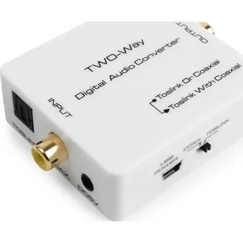 Média konvertor Spacetronik Obousměrný audio koaxiální převodník Toslink SPDiF HDC09