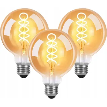 Žárovka LED žárovka E27 FILAMENT 4W teplá 2200K EDISON RETRO dekorativní vlákno 3 KS