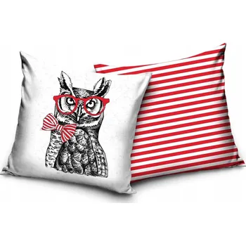 Povlak na dekorativní polštářek Dekorační povlak na polštář 40x40 cm - Sova