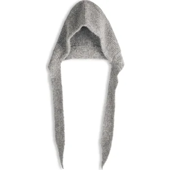 Čepice GATE Pletená kapuce se šálou 2 v 1 šedá uni
