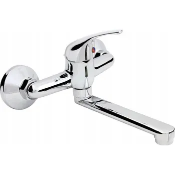 Vodovodní baterie Umyvadlová baterie nástěnná Hydroland ATUT stříbrná