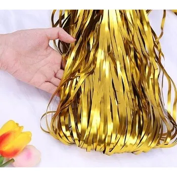 Obraz Kurtyna Dekoracyjna na Urodziny ZŁOTA MATOWA Dekorace na Fotografie 100x200 cm