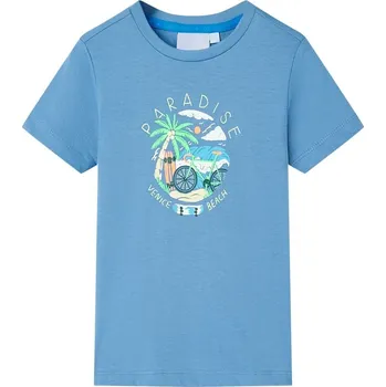 Chlapecké tričko vidaXL Dětské tričko středně modré 116 [12576]