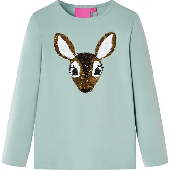 Chlapecké tričko vidaXL Dětské tričko s dlouhým rukávem 116 [14181] Barva: Mátová