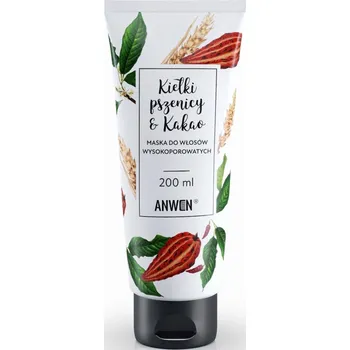 Vlasová regenerace Anwen Maska na vlasy pro vlasy s vysokou porézností Klíčky Pšenice a Kakao 200 Ml