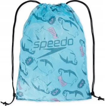 Síťovaná taška Speedo PRINTED MESH BAG AULIGHT ADRIATIC/NORDIC modrá 35 l