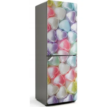 Fototapeta Designová Samolepicí nálepka na ledničku Barevné lesklé srdíčko