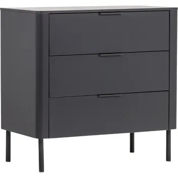 Komoda WOOOD Černá dřevěná komoda Gunnar 94 x 52 cm