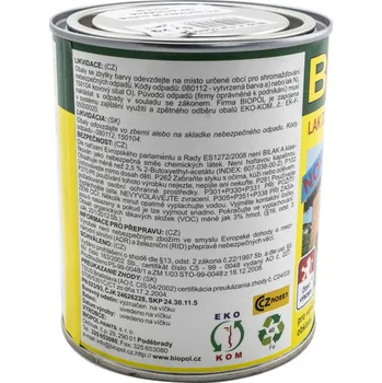 Lak na dřevo Bilak A 0002 mat základní disperzní lak na dřevo 0,7 kg transparentní