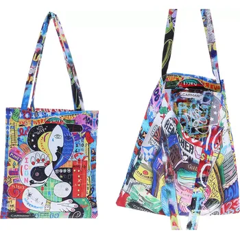 Carmani® Carmani - Látková taška přes rameno, Graffiti dekor č. 2 - 39x44cm