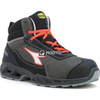 Pracovní obuv DIADORA Shark Leat Mid S3S ESD šedá pánská pracovní obuv 41