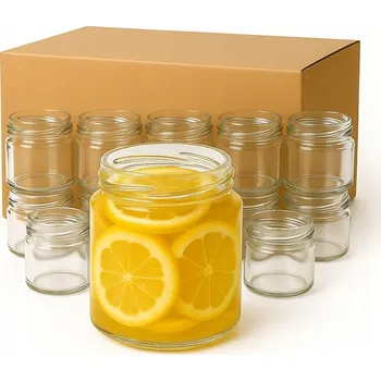 Sklenice Skleněné Sklenice 330 ml, sada kusů bez víčka, průměr 82 mm, na zavařování