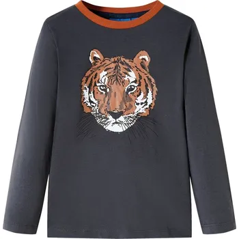 Chlapecké tričko vidaXL Dětské tričko s dlouhým rukávem antracitové 92 [13464]