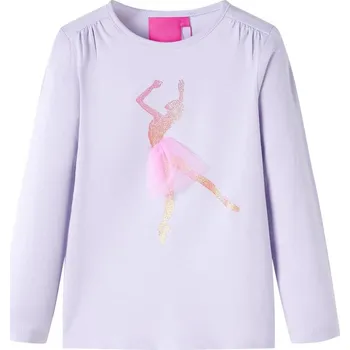 Chlapecké tričko vidaXL Dětské tričko s dlouhým rukávem světle 104 [14000] Barva: Šeříková