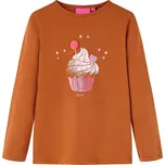 vidaXL Dětské tričko s dlouhým rukávem 116 [14056] Barva: Koňaková