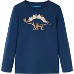 vidaXL Dětské tričko s dlouhým rukávem tmavě 116 [12856] Barva: Námořnická modrá
