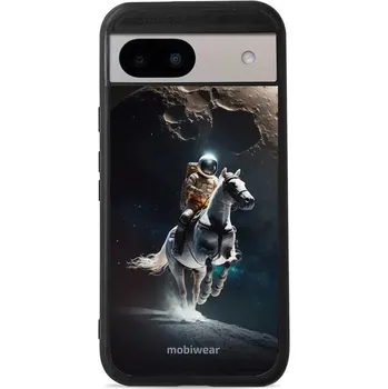 Pouzdro na mobilní telefon Lesklý kryt Mobiwear Glossy - Google Pixel 8A - G004G Astronaut na koni (Prémiové lesklé pouzdro, obal, kryt Mobiwear Glossy na mobil Google Pixel 8A - G004G Astronaut na koni, materiál Plast + TPU silikon - krytí po všech stranách, neošoupatelný potisk,)
