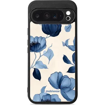Pouzdro na mobilní telefon Lesklý kryt Mobiwear Glossy - Google Pixel 9 Pro XL - GP73G Modrá krása květů (Prémiové lesklé pouzdro, obal, kryt Mobiwear Glossy na mobil Google Pixel 9 Pro XL - GP73G Modrá krása květů, materiál Plast + TPU silikon - krytí po všech stranách,)