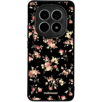 Pouzdro na mobilní telefon Lesklý kryt Mobiwear Glossy - Xiaomi Redmi Note 15 5G - G039G - Květy na černé (Prémiové lesklé pouzdro, obal, kryt Mobiwear Glossy na mobil Xiaomi Redmi Note 15 5G - G039G - Květy na černé, materiál Plast + TPU silikon - krytí po všech stranách,)