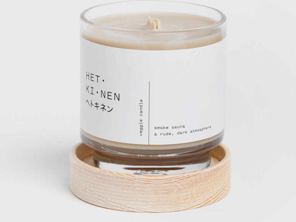 Hetkinen Sójová svíčka Smoked sauna Kouřová sauna palo santo