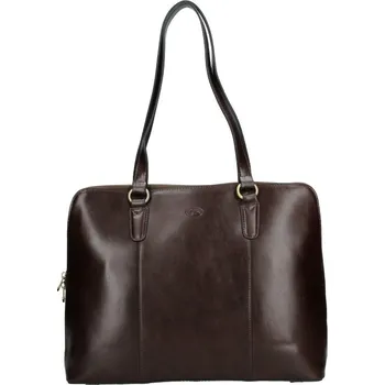 Kabelka Elegantní dámská kožená kabelka Katana Apolens - tmavě hnědá