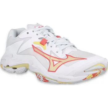 Dámská sálová obuv Mizuno Wave Lightning Z8 W V1GC240030 - white/calypso coral/pale banana 39
