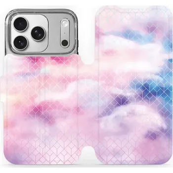 Pouzdro na mobilní telefon Flipové pouzdro Mobiwear - Apple iPhone 17 Pro - MR02S Vodovkové obrazce (Knížkové flip pouzdro, obal, kryt na mobil Apple iPhone 17 Pro - MR02S Vodovkové obrazce, materiál Umělá kůže + TPU - ochrana 360°, stojánek, silikonová vanička, magnetické zavírání