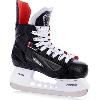 Zimní brusle FUNACTIV Dětské lední hokejové brusle ICETRACK 37 ČERNÁ|ČERVENÁ