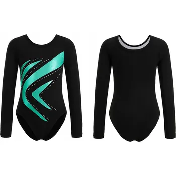 Body GYMNASTICKÉ BALETNÍ BODY AZUROVÉ OBLEČENÍ PRO TANEC BALETU GYMNASTIKY VEL. 110