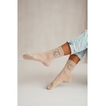 Dámské ponožky Milena Dámské ponožky Coffee FIRST Béžové Milena krémová 3429696