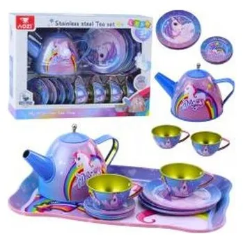 Dětská kuchyňka Zestaw do herbaty metalowy jednorożec